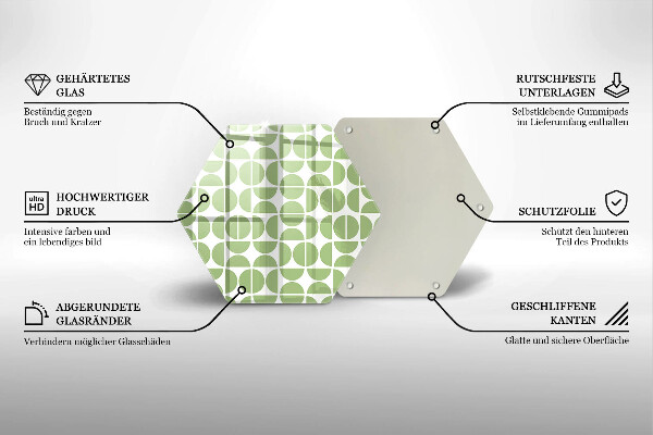 Tagliere in vetro Modello di forme boho