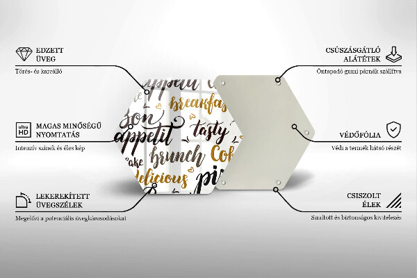 Tagliere in vetro Sottotitoli buon appetito