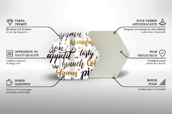 Tagliere in vetro Sottotitoli buon appetito