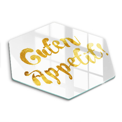 Tagliere in vetro L'iscrizione Guten Appetit!