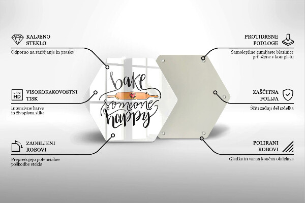 Tagliere in vetro Cuocere qualcuno felice