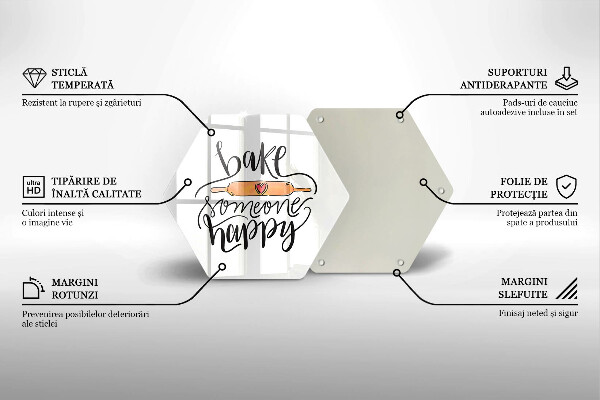 Tagliere in vetro Cuocere qualcuno felice