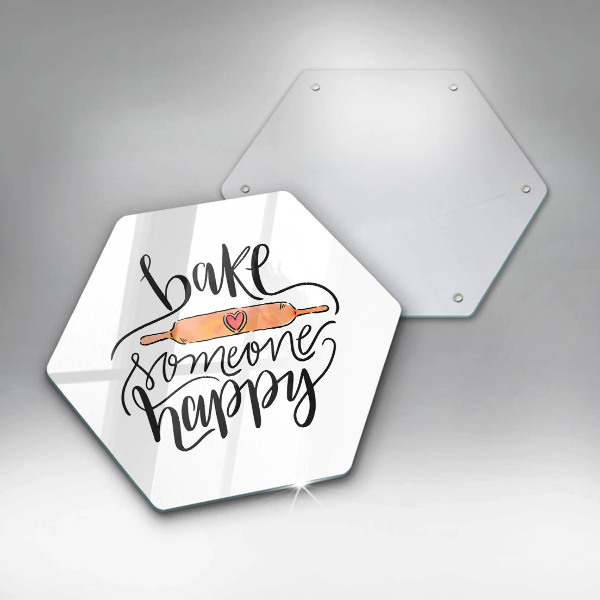 Tagliere in vetro Cuocere qualcuno felice