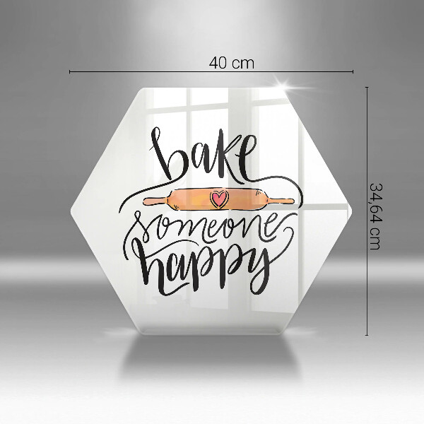 Tagliere in vetro Cuocere qualcuno felice