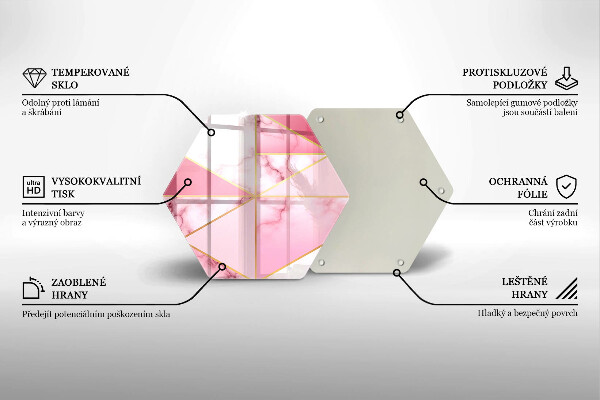 Tagliere in vetro Marmo geometrico