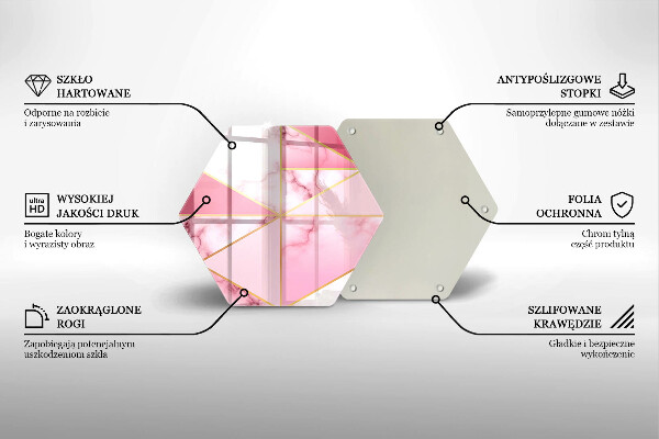 Tagliere in vetro Marmo geometrico