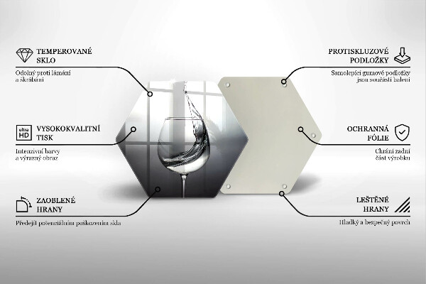 Tagliere in vetro Un bicchiere d'acqua