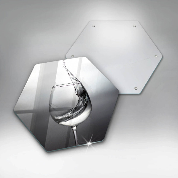 Tagliere in vetro Un bicchiere d'acqua