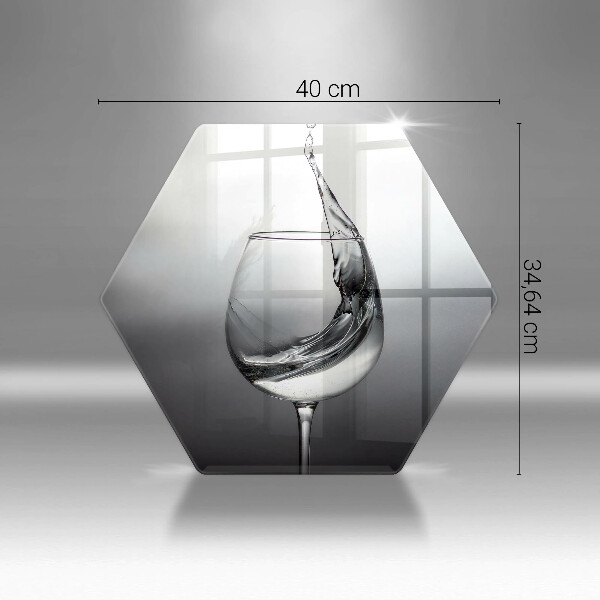 Tagliere in vetro Un bicchiere d'acqua