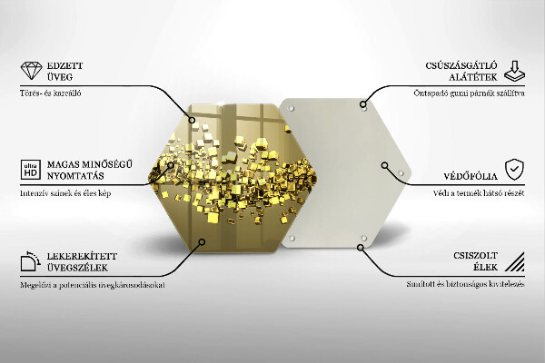 Tagliere in vetro Geometria astratta 3D
