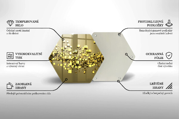 Tagliere in vetro Geometria astratta 3D