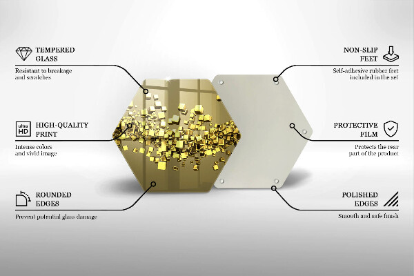 Tagliere in vetro Geometria astratta 3D