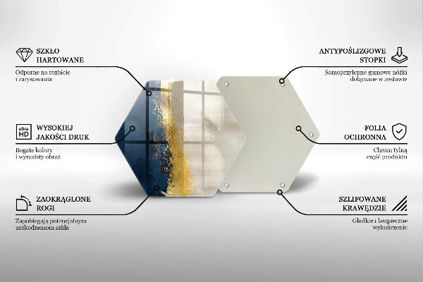 Tagliere in vetro Astrazione dell'oro