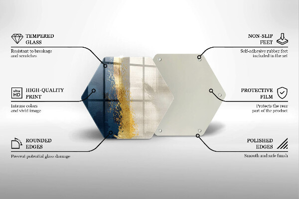 Tagliere in vetro Astrazione dell'oro