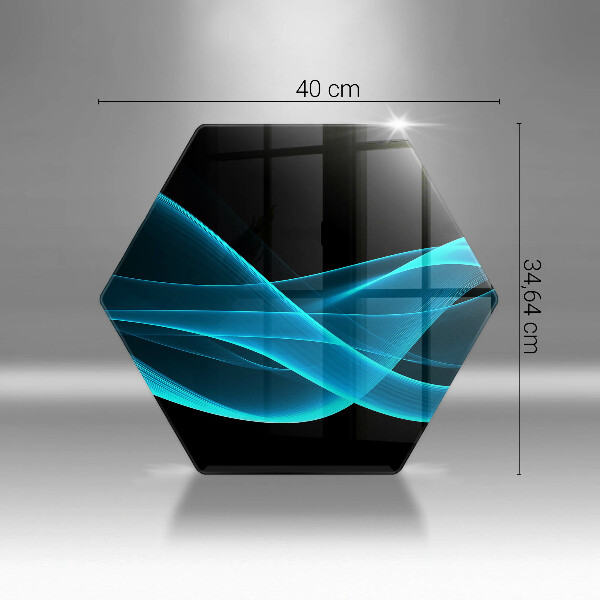 Tagliere in vetro Astrazione blu