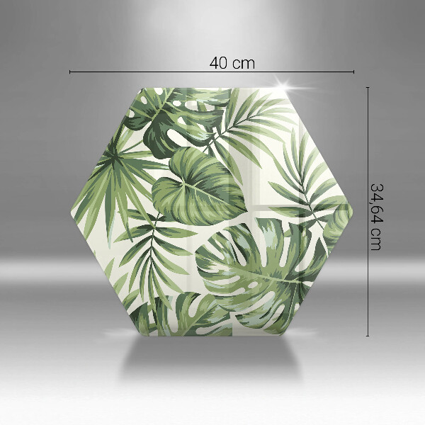 Tagliere in vetro Monstera lascia l'illustrazione
