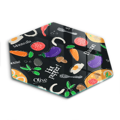 Tagliere in vetro Illustrazione del cibo