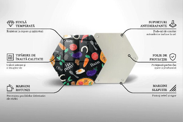 Tagliere in vetro Illustrazione del cibo