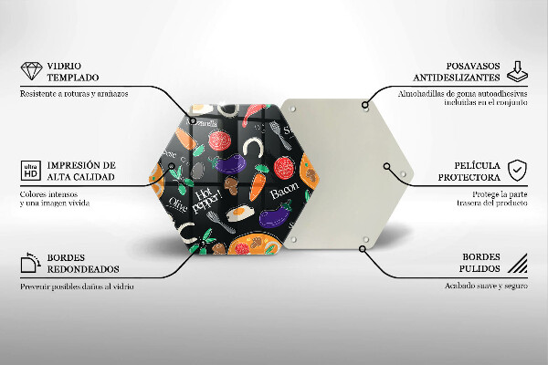 Tagliere in vetro Illustrazione del cibo