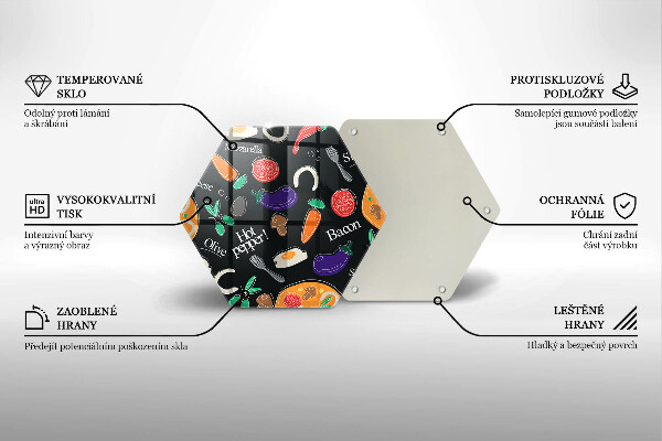 Tagliere in vetro Illustrazione del cibo