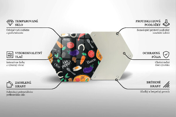 Tagliere in vetro Illustrazione del cibo