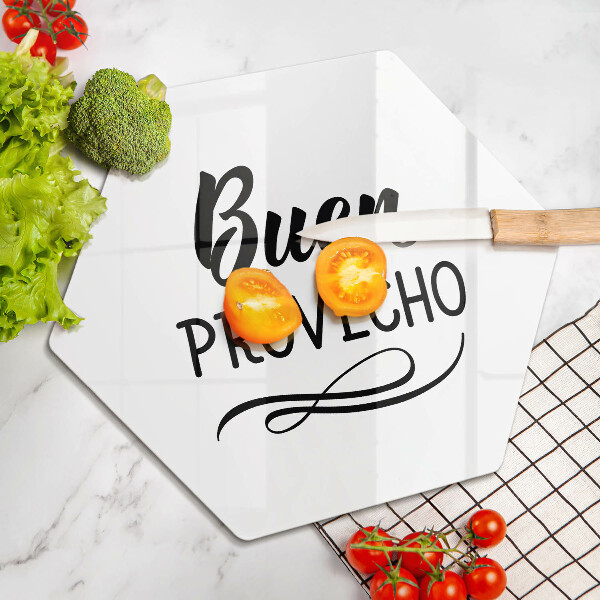 Tagliere in vetro L'iscrizione Buen provecho