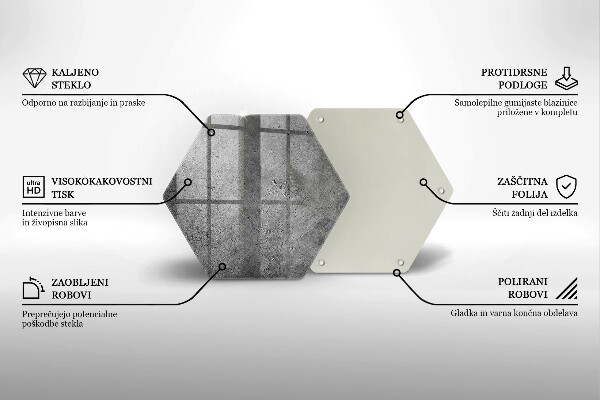 Tagliere in vetro Struttura in pietra concreta