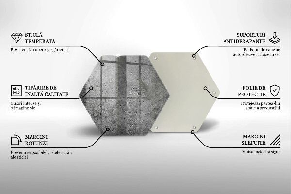 Tagliere in vetro Struttura in pietra concreta