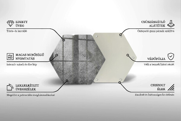 Tagliere in vetro Struttura in pietra concreta