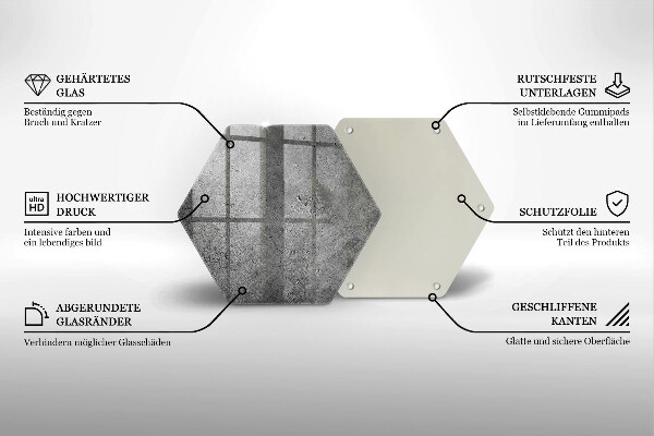 Tagliere in vetro Struttura in pietra concreta