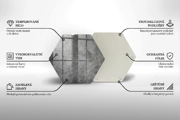 Tagliere in vetro Struttura in pietra concreta