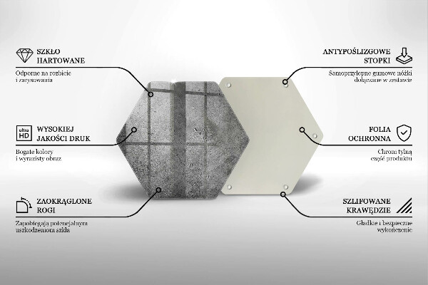 Tagliere in vetro Struttura in pietra concreta