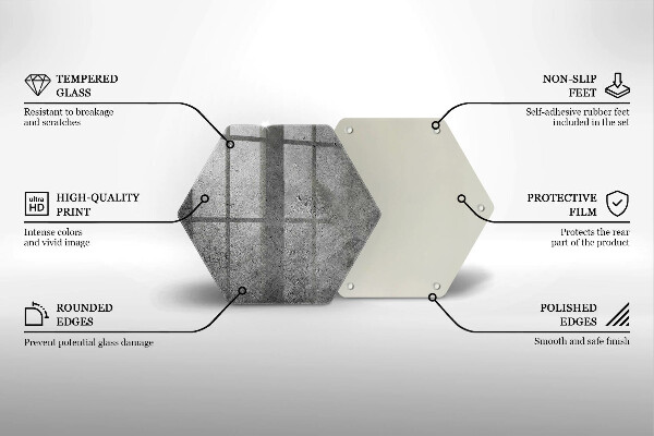 Tagliere in vetro Struttura in pietra concreta