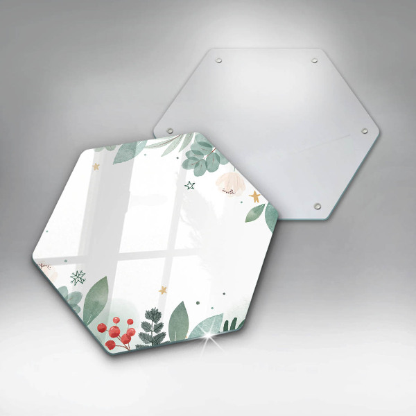 Tagliere in vetro Foglie ad acquerello