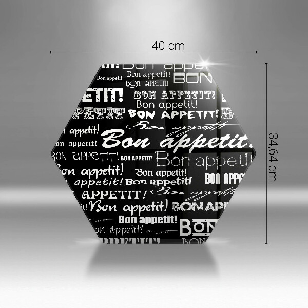Tagliere in vetro Sottotitoli cucina Bon appetit
