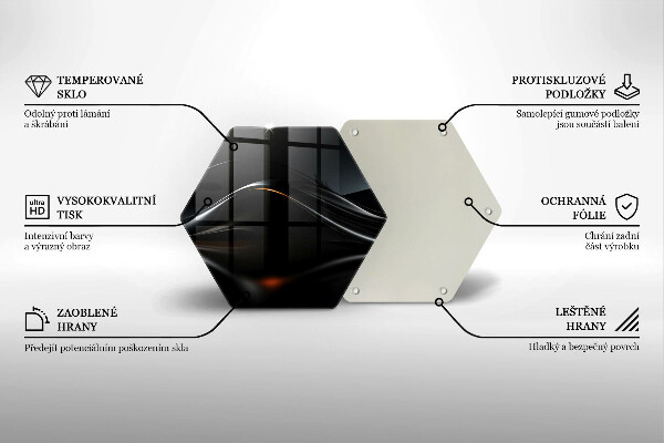 Tagliere in vetro temperato Progettazione 3D astratta