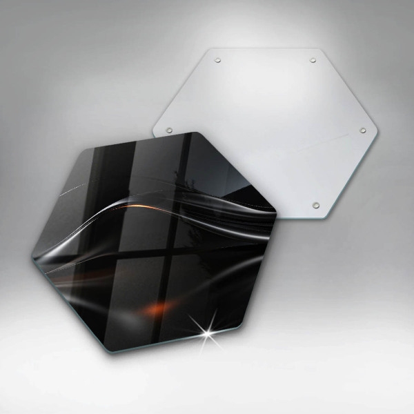 Tagliere in vetro temperato Progettazione 3D astratta