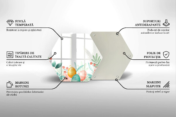 Tagliere in vetro uova di Pasqua