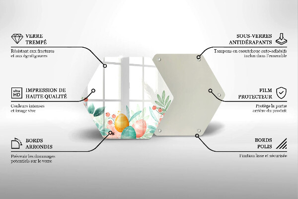 Tagliere in vetro uova di Pasqua