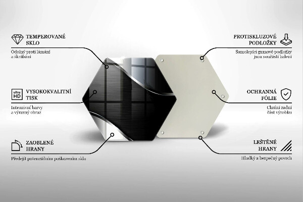 Tagliere in vetro Astrazione del metallo