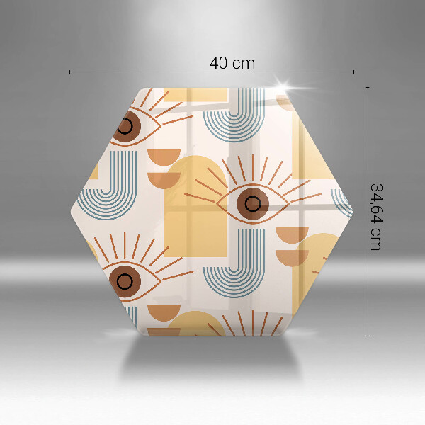 Tagliere in vetro Modello occhi boho