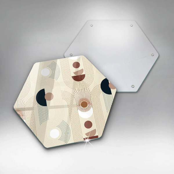 Tagliere in vetro Forme geometriche boho