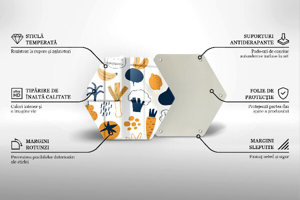 Tagliere in vetro Illustrazione del cibo