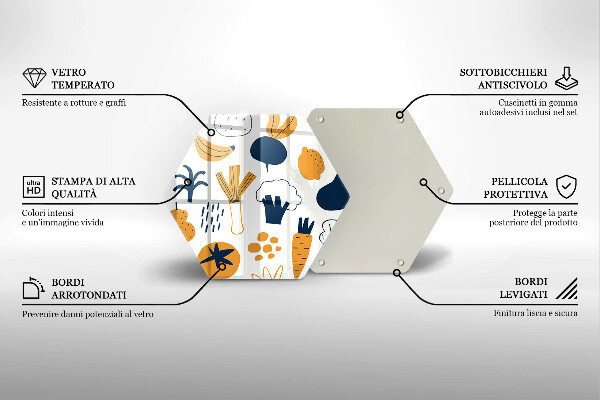 Tagliere in vetro Illustrazione del cibo