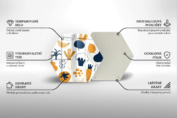 Tagliere in vetro Illustrazione del cibo