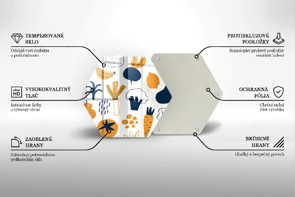 Tagliere in vetro Illustrazione del cibo