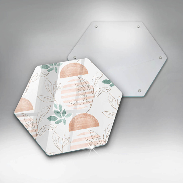 Tagliere in vetro Modello di foglie Boho