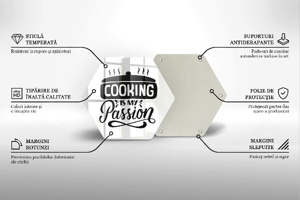 Tagliere in vetro Cucinare è la mia passione