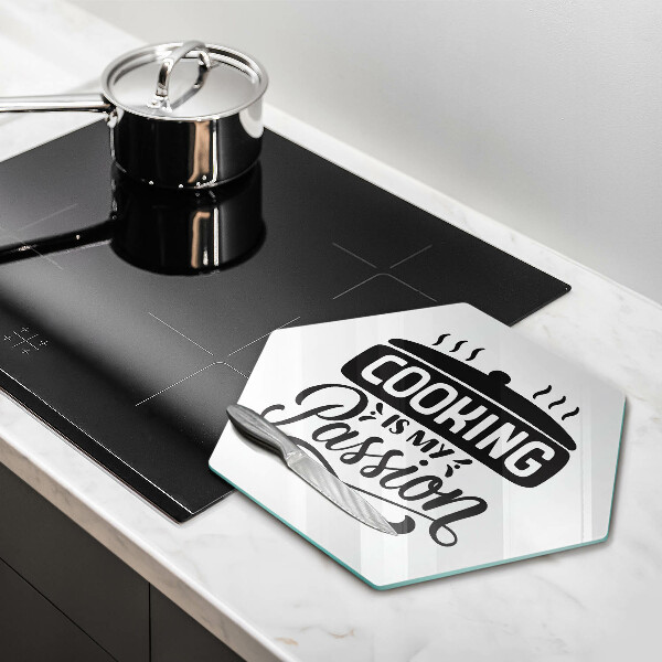 Tagliere in vetro Cucinare è la mia passione