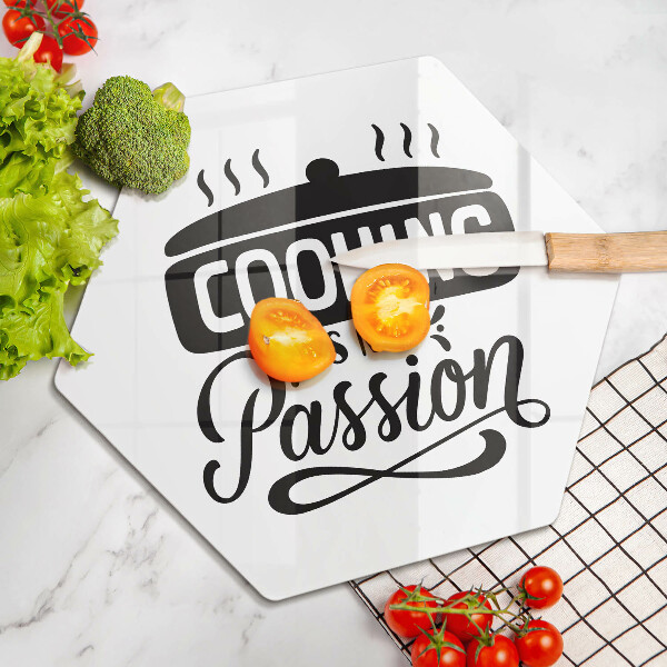 Tagliere in vetro Cucinare è la mia passione